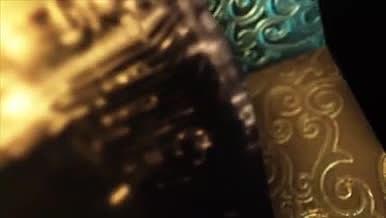 花纹雕刻三维黄金标志演绎AE模板视频的预览图